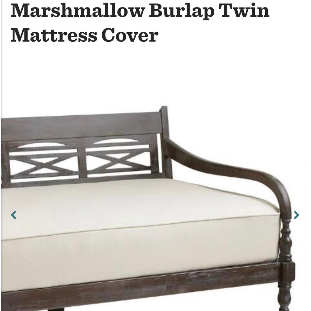 Twin mattress cover - Marshmallow Burlap